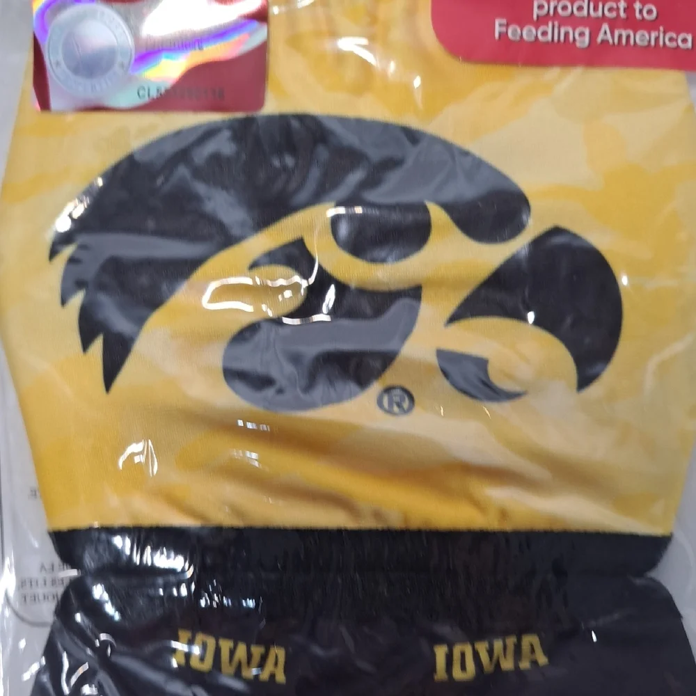Iowa Kids Face Masks - Yellow and Black